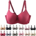 thumbnail image 1 of Bmawag Underwire Bras for Women Plus Size Adjustable Shoulder Straps Lace Bra Underwiree Extra-Elastic Bra Active Yoga Sports Bras Wine 100D, 1 of 6