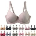 thumbnail image 1 of Bmawag Underwire Bras for Women Plus Size Adjustable Shoulder Straps Lace Bra Underwiree Extra-Elastic Bra Active Yoga Sports Bras Khaki 80C, 1 of 5