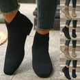 thumbnail image 1 of Bmawag Women Casual Boots Square Toe Chunky Heel Lightweight Breathable Mid Calf Ankle Sock Boots Women Casual Comfort Fashion Booties Short Boots Black 40, 1 of 10