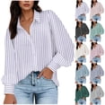 thumbnail image 1 of Bmawag Womens Shirts Plus Size Long Sleeve Turndown Collar Solid Color Lightweight Tops Blouses Women 's Trendy Casual Loose Ruffle Sleeve T-Shirts Gray XL, 1 of 8