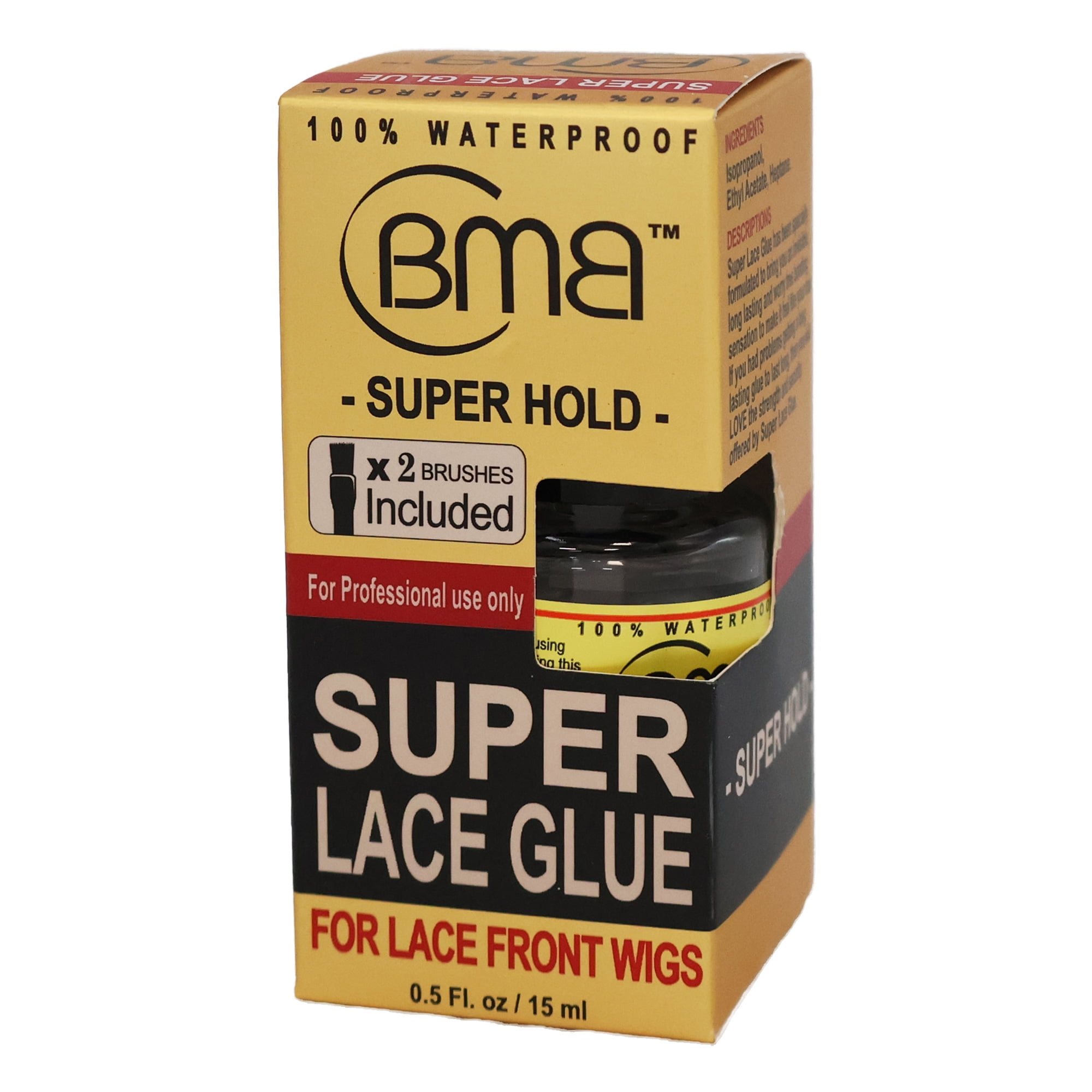 BMB SUPER LACE GLUE SUPER HOLD 0.5 fl oz. /15ml FOR LACE FRONT WIGS