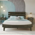 thumbnail image 1 of Caden 15'' Bed Frame with Adjustable Headboard - Mid Century, Retro Style with Acacia Wood - No Box Spring Needed - Wood Slat Support - Easy Assembly - Mocha, Queen (U.S. Standard), 1 of 6