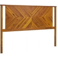 thumbnail image 1 of Vivian Queen Headboard ONLY, Rustic & Scandinavian Style with Solid Acacia Wood, Easy Assembly, Rustic Golden Brown, 1 of 11