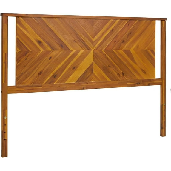 Vivian Queen Headboard ONLY, Rustic & Scandinavian Style with Solid Acacia Wood, Easy Assembly, Rustic Golden Brown
