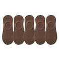 thumbnail image 1 of Bmisegm 5 Pairs of Trainer Socks for Men and Women with Non Silicone Solid Socks Boat Socks Bronze One Size, 1 of 4