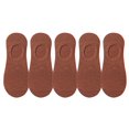 thumbnail image 1 of BYHONG Socks for Women 5 Pairs of Trainer Socks for Men and Women with Non Silicone Solid Socks Boat Socks Running Socks Womens Brown One Size, 1 of 4