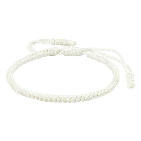 Bmisegm Adjustable Handmade Beaded Bracelet for Men and Women Bohemian Style Lightweight Jewelry Bracelets White