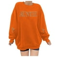 thumbnail image 1 of Bmisegm Aunt Sweatshirt Embroidered Sweatshirt Letter Print Long Sleeve Pullover Top for Aunt Sweatshirt for Women Comfortable and Giftable Orange XXL, 1 of 4