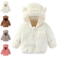 thumbnail image 1 of Bmisegm Baby Coat Baby Boys Girls Winter Coat with Fold Over Mittens Warm Bear Hooded Jacket Soft Baby Jacket, 1 of 4
