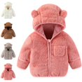 thumbnail image 1 of Bmisegm Baby Coat Baby Boys Girls Winter Coat with Fold Over Mittens Warm Bear Hooded Jacket Soft Baby Jacket, 1 of 4