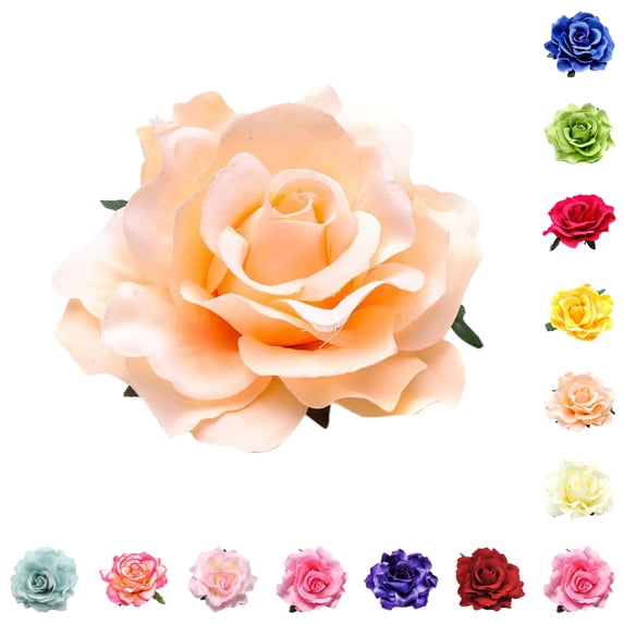 Bmisegm Baby Girl Headbands Bohemian Rose Flower Hair Barrettes with Rhinestones for Kids Beach Wedding Scarf for Hair 2-10Y Gold,One Size
