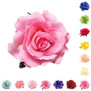 Bmisegm Baby Girl Headbands Bohemian Rose Flower Hair Barrettes with Rhinestones for Kids Beach Wedding Scarf for Hair 2-10Y PK1,One Size