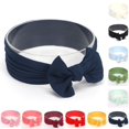 thumbnail image 1 of Bmisegm Baby Girl Headbands Solid Nylon Bowknot Cute Headband for Toddler Girls Hair Scarf 0-2 Navy,One Size, 1 of 3