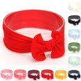 thumbnail image 1 of Bmisegm Baby Girl Headbands Solid Nylon Bowknot Cute Headband for Toddler Girls Hair Scarf 0-2 Red,One Size, 1 of 3