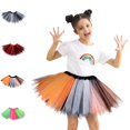 thumbnail image 1 of Bmisegm Girls Skirts Layered Mesh Tutu Patchwork Dance Performance Party Skirt Tutu Skirt 2-8 Years, 1 of 4