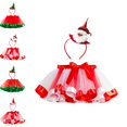 thumbnail image 1 of Bmisegm Halloween Clothes Layered Mesh Tutu Skirt with Bow for Holiday Dance Performance Party Girls Skirt 5-8 Years, 1 of 4