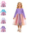 thumbnail image 1 of Bmisegm Back to School Clothes for Teen Girls High Waist Gradient Mesh Long Skirt for Party Princess Wear Girls Skirts 9-10 Years, 1 of 6