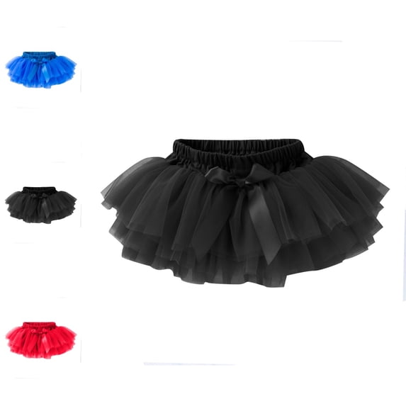 Bmisegm Skirts for Girls Baby Girls Layered Mesh Tutu Party Skirt with Bow Decor School Skirts for Girls 6-12 Months