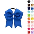 thumbnail image 1 of Bmisegm Bow Hair Ties Ribbon Satin Hair Bows for Girls Women Elastics Hair Scrunchies Bows Hair Accessories Navy, 1 of 5