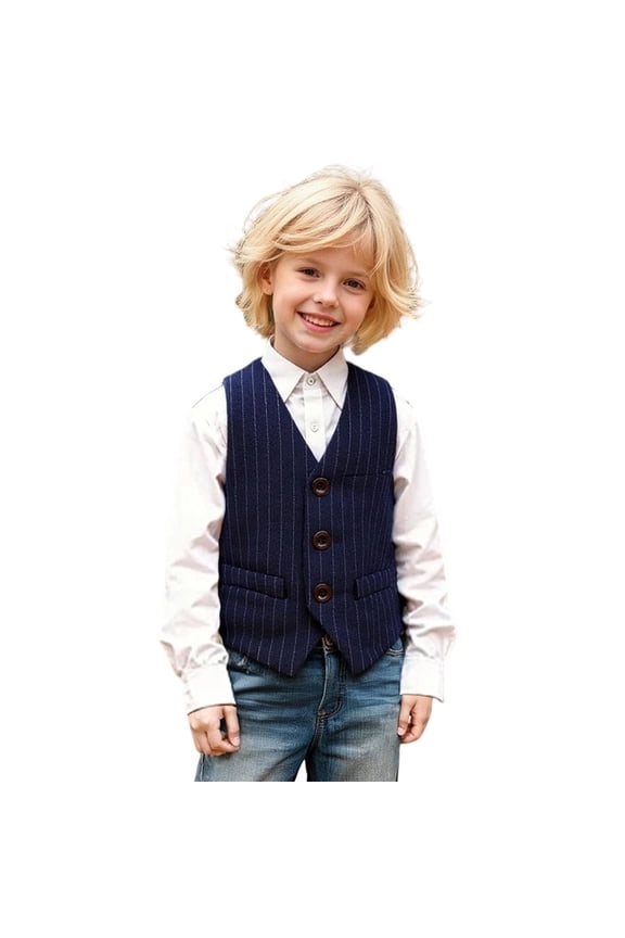 Boy's Suit Dress Gentleman's Exquisite Children's Dress Elegant Style Suitable For Weddings Piano Concerts And Speeches. Stylish Jacket Vest. 4-5 Years 110