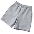 thumbnail image 1 of Bmisegm Boys Shorts 5 Inch Inseam Casual Running Gym Workout Breathable Comfortable Elastic Waistband Kids Activewear Sweat Shorts 3-12 Years Light Gray,3-4 Years, 1 of 2