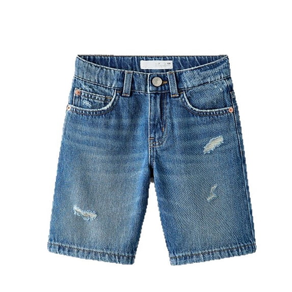 Bmisegm Boys Shorts Summer Baggy Fashion Outdoor Elastic Waist Casual Trousers Short Children and Teenagers Baggy Pants 5-15 Years Light Blue,5-6 Years