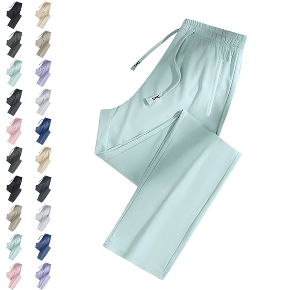 Bmisegm Boys Sweatpants Cool Comfort Girls Casual Pants Loose Fit Straight Leg Joggers with Drawstring for Play and Everyday Wear Athletic Pants 6-15 Years,01_Mint Green,8-9 Years