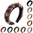 thumbnail image 1 of Bmisegm Braided Headbands for Women Velvet Hair Handmade Hair Bands Headwear Accessories Coffee, 1 of 5