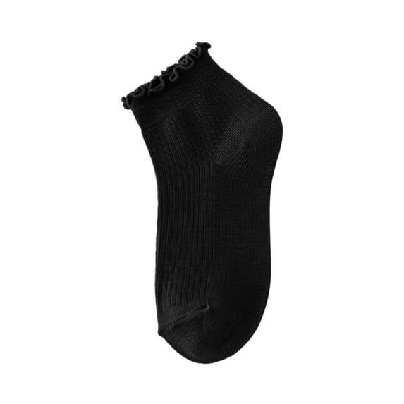 Bmisegm Cozy Sock Slippers for Women and Men Soft Double Knit Indoor Outdoor Comfortable Shoes for All Day Wear Black One Size