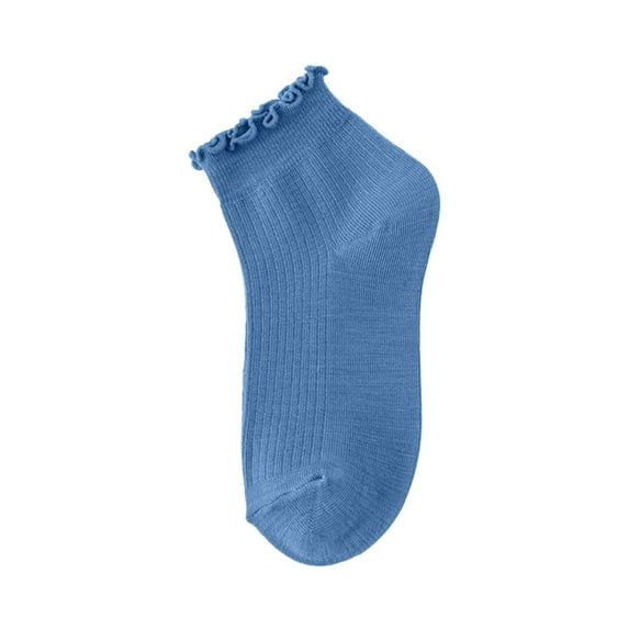 Bmisegm Cozy Sock Slippers for Women and Men Soft Double Knit Indoor Outdoor Comfortable Shoes for All Day Wear Blue One Size