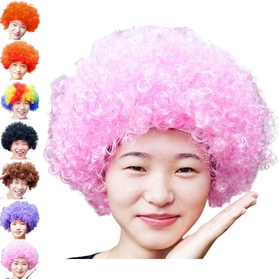 Bmisegm Curly Headband Wig Carnival Colorful Clown Curly Wig Fascinator Headband Funny Wacky Party Headband Wigs One Size
