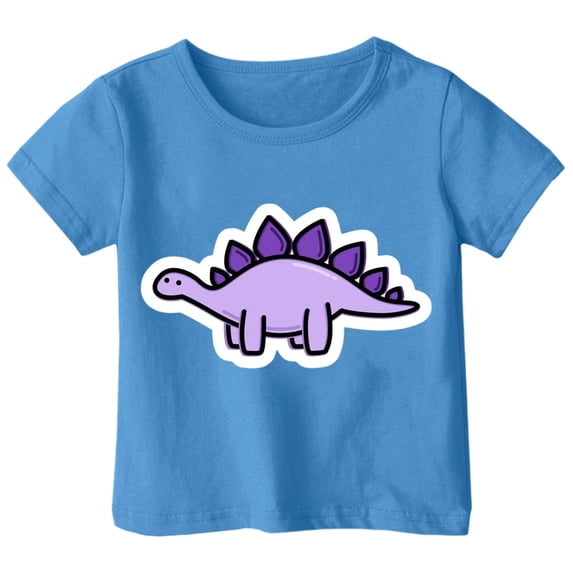 Bmisegm Cute Shirts For Girls And Boys Childrens Playful Dinosaur Print T-Shirt Style Short Sleeved Top Suitable For 1 13 Years Girls Shirts 12-13 Years 160