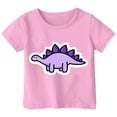 thumbnail image 1 of Bmisegm Cute Shirts For Girls And Boys Childrens Playful Dinosaur Print T-Shirt Style Short Sleeved Top Suitable For 1 13 Years Girls Shirts 6-7 Years 130, 1 of 1