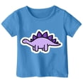 thumbnail image 1 of Bmisegm Cute Shirts For Girls And Boys Childrens Playful Dinosaur Print T-Shirt Style Short Sleeved Top Suitable For 1 13 Years Old Girls Shirts 8-9 Years 140, 1 of 1