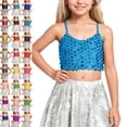 thumbnail image 1 of Bmisegm Going Out Top Kids' Adjustable Elastic Band Crop Top Summer Blouses for Ages Under-5-Years02_Sky Blue,9-11 Years, 1 of 5