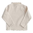 thumbnail image 1 of Bmisegm Cute Tops For Girls Girls Long Sleeve Tops Toddler Kids Blouse Fall Winter Casual Tees High Neck Striped Floral Print Basic Shirt Girls Long Sleeve Shirts 6-7 Years 120, 1 of 1