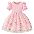 thumbnail image 1 of Bmisegm Dresses for Girls Floral Print Mesh Casual Play Outfit Soft Daily Comfortable Toddler Kids Toddler Princess Dress, 1 of 9