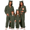 thumbnail image 1 of Bmisegm Family Matching Christmas Pajamas Cat Ear Hooded Zippered Jumpsuit Long Sleeve Cozy Comfortable Sleepwear for Kids, 1 of 5