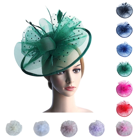 Bmisegm Fascinator for Women Bridal Lace Mesh Flower Hair Clip for Wedding Tea Party Fascinators Hats for Women Tea Party One Size
