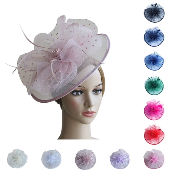 Bmisegm Fascinator for Women Bridal Lace Mesh Flower Hair Clip for Wedding Tea Party Fascinators Hats for Women Tea Party One Size