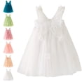 thumbnail image 1 of Bmisegm Girls' Dresses Carnival Party Ruffle Strap Big Butterfly Embroidery Layered Tutu Dress Toddler Dress 5-6 Years, 1 of 6