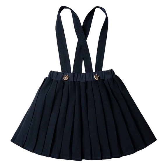 Bmisegm Girls Dresses Fashion Plaid Pleated Skirt Versatile Short Student Style School Casual Toddler Dresses