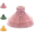 thumbnail image 1 of Bmisegm Girls Dresses Sleeveless Round Neck 3D Big Flower Bodice Ruffled Hem Tutu Skirt Carnival Party Toddler Dress 6-9 Months, 1 of 6