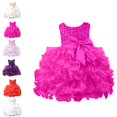 thumbnail image 1 of Bmisegm Girls' Dresses Sleeveless Round Neck Embellished Bodice Big Bow Layered Ruffled Short Tutu Dress Toddler Dress 18-24 Months, 1 of 4