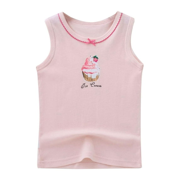 Bmisegm Girls' Halter Small Vest Summer Thin Floral Undershirt In The Little Girl Cute Printing Clothes 10-11 Years 150