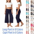 thumbnail image 1 of Bmisegm Girls Pants Waist Pleated Yoga Pure Color Wide Leg Loose Casual Cropped Capri Girls Trousers for Comfortable Play Age 5-14 02_Dark Blue,5-6 Years, 1 of 6