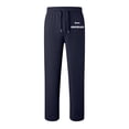 thumbnail image 1 of Bmisegm Girls Pants Girl Baggy Sweatpants Lightweight Straight Leg Athletic Pants with Pockets Bow Detail Kids Pants Girls Navy 11-12 Years, 1 of 4