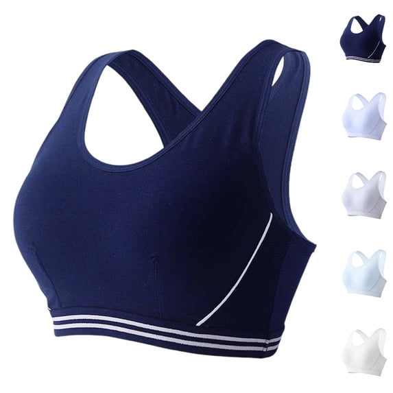 Bmisegm Girls Sports Bra High Support Workout Top for 12-18 Years Daily Bra for Girls Dark Blue 13-14Years