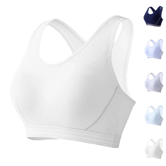 Bmisegm Girls Sports Bra High Support Workout Top for 12-18 Years Daily Bra for Girls White 13-14Years