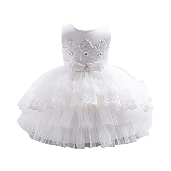 Bmisegm Girls Summer Dress Puffy Party Tutu Gown Birthday Celebration Performance princess Flower Girl Dress